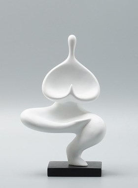 现代瑜伽人物摆件简约客厅电视柜酒柜装饰品家居样板房工艺品摆设