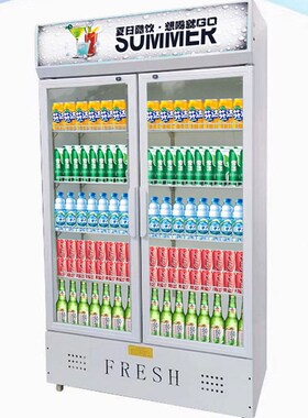 冷藏饮料展示柜商用保鲜柜立式单门双开门三门冰柜冰箱超市啤酒柜
