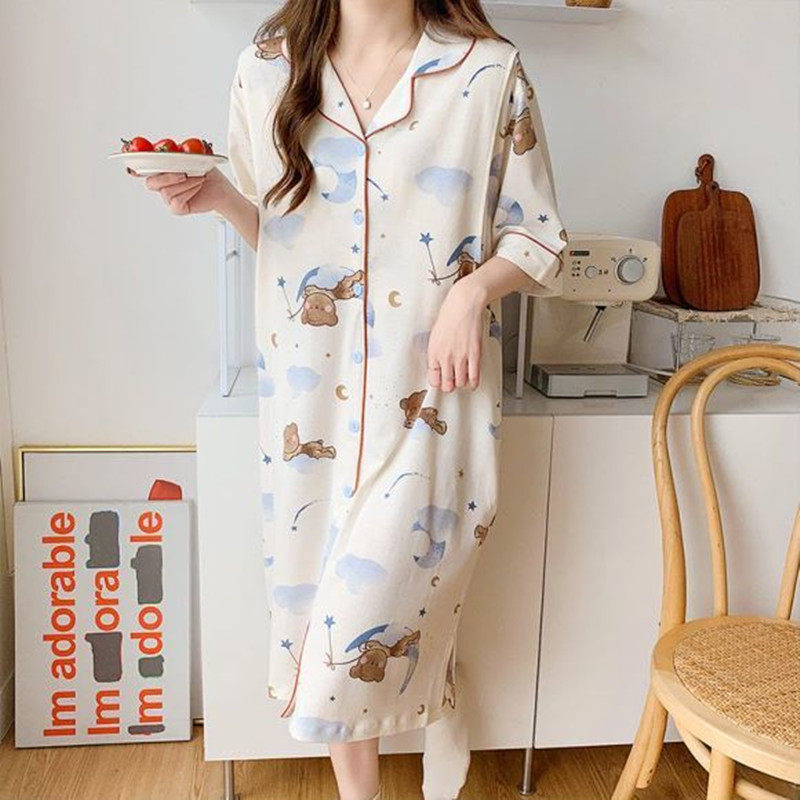 月子服春夏季薄款纯棉产后短袖中长款喂奶哺乳睡裙孕妇睡衣连衣裙,淘宝优惠券,粉丝福利购,淘宝优惠卷