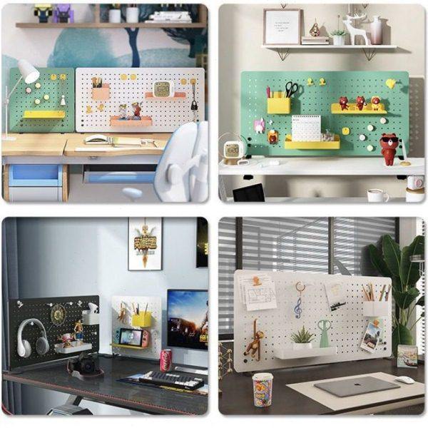 桌面洞洞板可夹式板书桌公室公桌收纳桌上置物架免打孔磁吸,淘宝优惠券,粉丝福利购,淘宝优惠卷