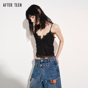 AFTER TEEN「复古未来|后现代主义」可调节束腰内外两穿蕾丝吊带