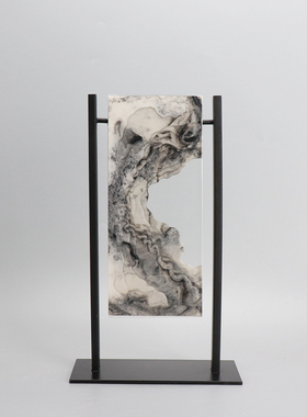 现代新中式创意假山雕塑工艺品摆件售楼处电视柜样板房软装饰品