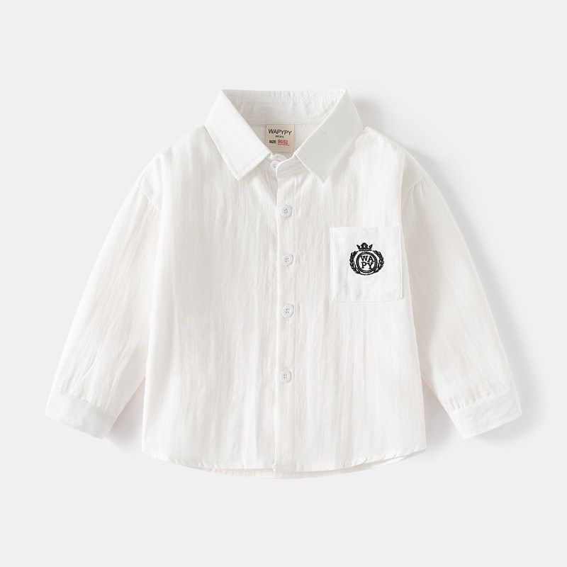 男童衬衣薄款2024新品春季宝宝时尚翻领纯棉长袖衬衫韩版儿童上衣,淘宝优惠券,粉丝福利购,淘宝优惠卷