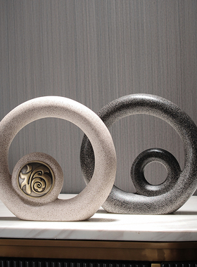 现代轻奢福字招财摆件客厅玄关电视柜创意酒柜家居工艺术软装饰品