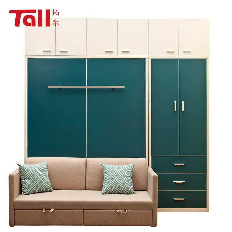 经济适用创意卧室家具板式隐形床带沙发折叠床壁柜组合床储存壁床,淘宝优惠券,粉丝福利购,淘宝优惠卷