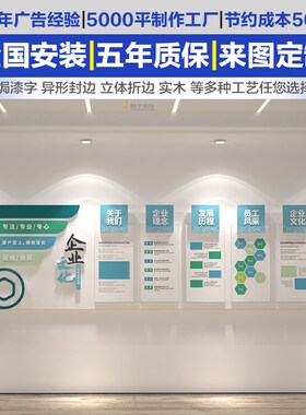 企业文化墙设计公司背景墙定制员工团队照片墙3D亚克力宣传形象墙