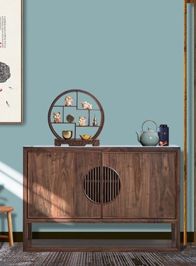 新中式陶瓷花瓶玄关桌现代简约客厅茶室柜子轻奢高档软装饰品摆件