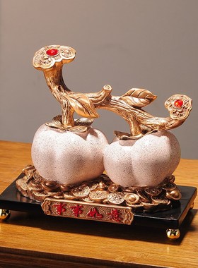 柿柿如意柿子摆件家居装饰新中式乔迁之喜新居酒柜玄关客厅电视柜