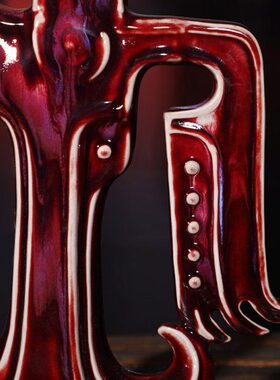 摆件美鸡河南林珍瓷装饰品品禹州神垕钧窑级家居钧陶瓷玄关摆件