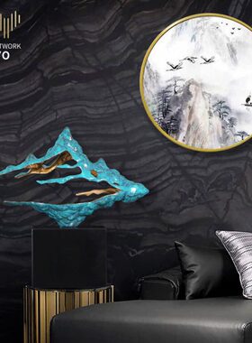 家居山全铜装饰摆件售楼处别墅软装新中式太湖石样板间工艺品酒店