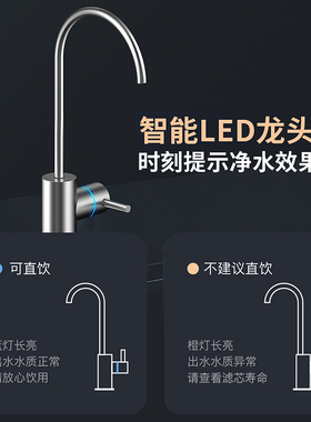 一目净水器家用直饮机RO反渗透厨房自来水过滤器净水机大通量800G