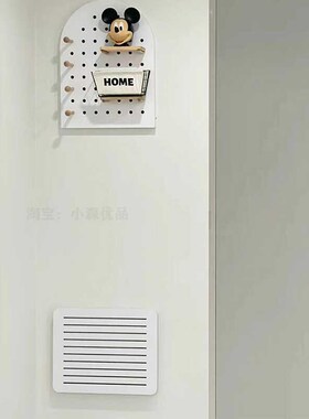 洞洞板电表箱装饰画配电闸装饰遮挡网红竖款2024新款置物挂架创意
