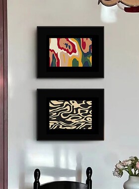蒙德里安客厅装饰画小众艺术餐厅挂画法式抽象卧室房间背景墙壁画