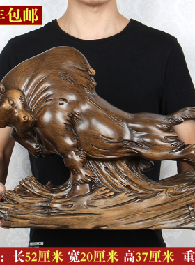 招财金牛摆件运势如虹风水牛摆设办公室公司商务开业礼品工艺饰品