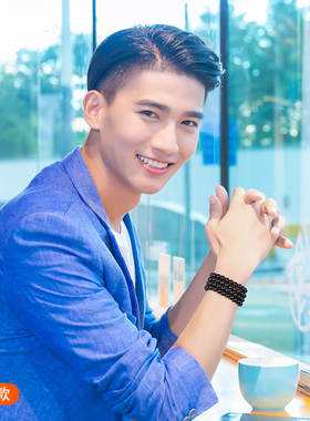 黑檀木手串佛珠手链念珠乌木男女108木珠串缺木饰品黑色木头珠子