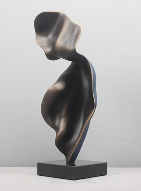 雕塑摆件抽象艺术品现代简约软装饰品玻璃钢家居样板房间客厅陈设