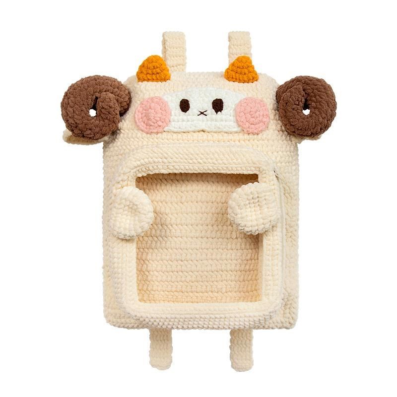 雪球diy手工编织玩偶双肩痛包材料包显眼包毛线针织透明旅游书包,淘宝优惠券,粉丝福利购,淘宝优惠卷