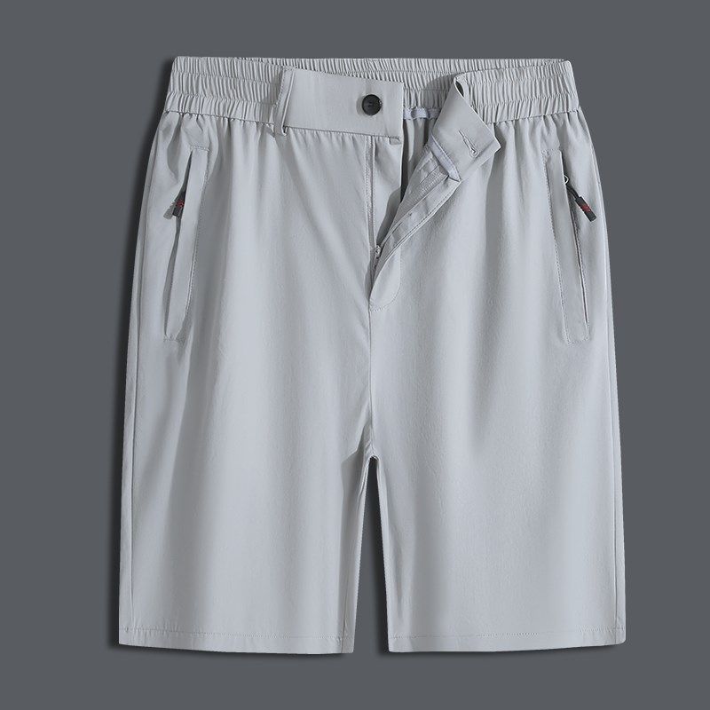 夏季短裤男士薄款冰丝速干五分裤子中老年人拉链开门襟休闲裤男裤,淘宝优惠券,粉丝福利购,淘宝优惠卷