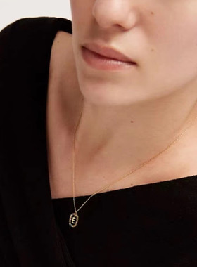 混合宝石镶嵌十字链项链