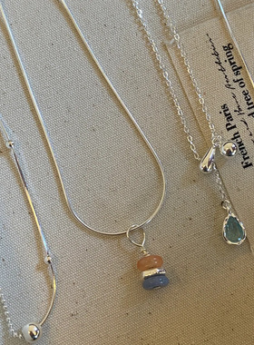 海宝蓝925同款不掉色锁骨链