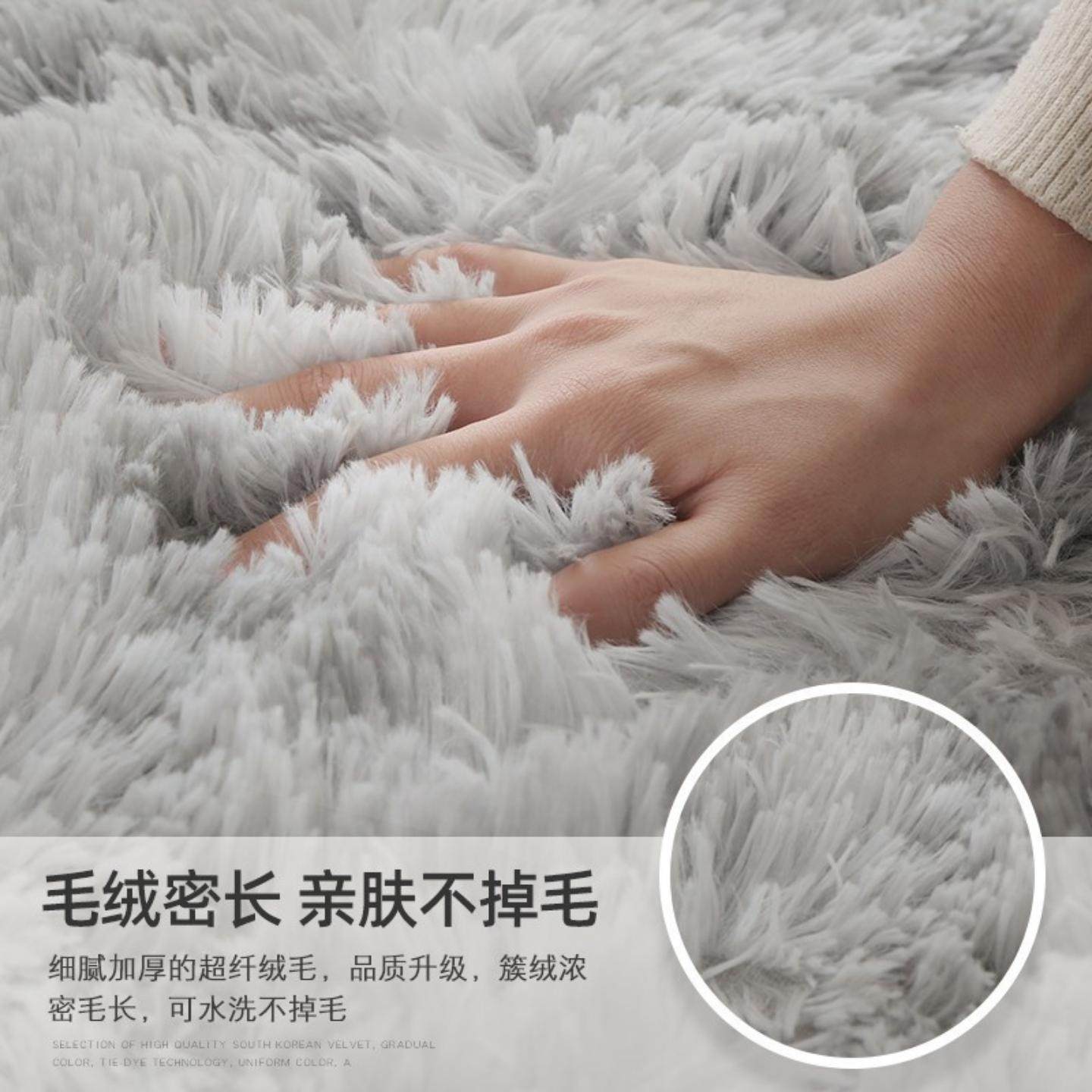 北欧地毯家用毛绒毯子沙发房间客厅丝毛卧室床边地垫,淘宝优惠券,粉丝福利购,淘宝优惠卷