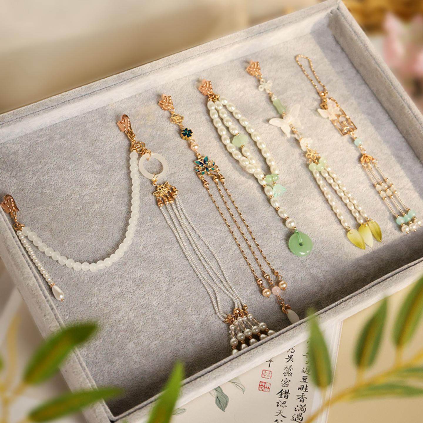 春款小清新旗袍压襟茶服汉服领口复古气质配饰长流苏吊坠胸针,淘宝优惠券,粉丝福利购,淘宝优惠卷