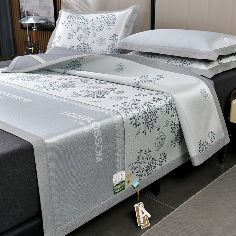 轻奢凉席床单款夏天冰丝席2024新款可机洗A类空调席婴儿可用软席,淘宝优惠券,粉丝福利购,淘宝优惠卷