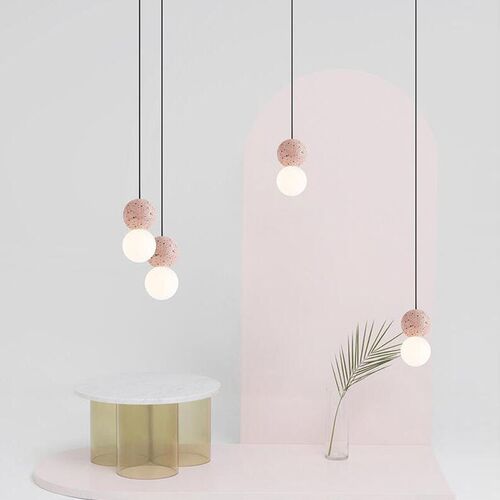 北欧个性餐厅吧台小吊灯现代简约水磨石卧室床头灯服装店橱窗灯具 - 图0