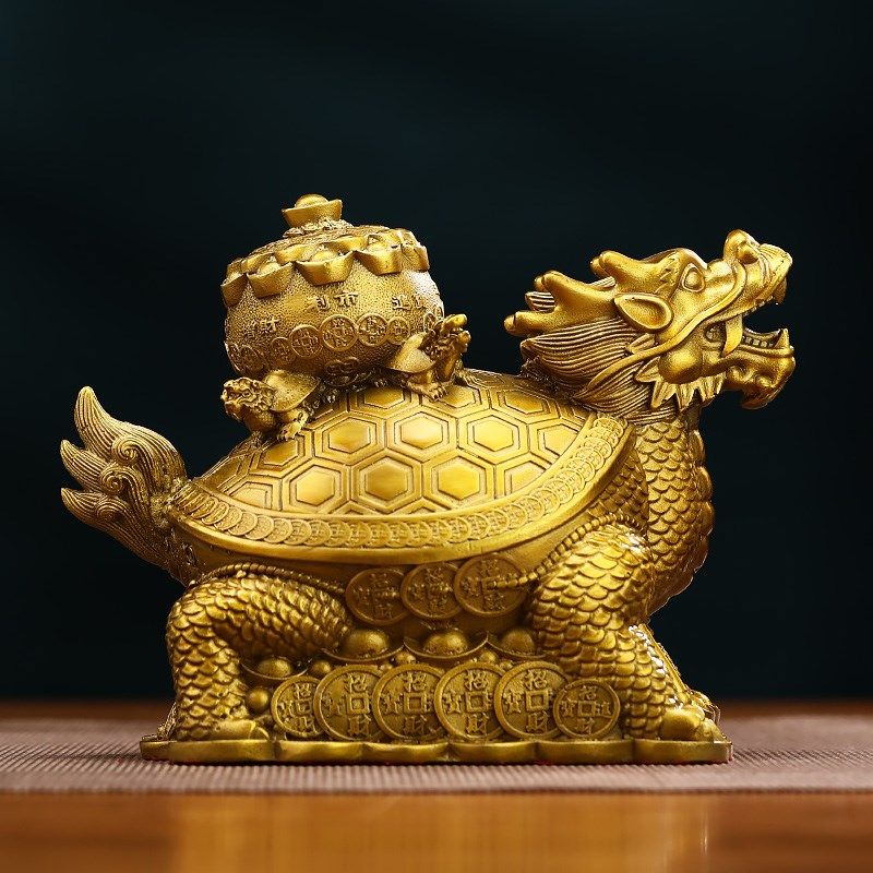 财福归来铜龙龟摆件招财客厅玄关办公室龙头龟装饰品公司乔迁礼物,淘宝优惠券,粉丝福利购,淘宝优惠卷