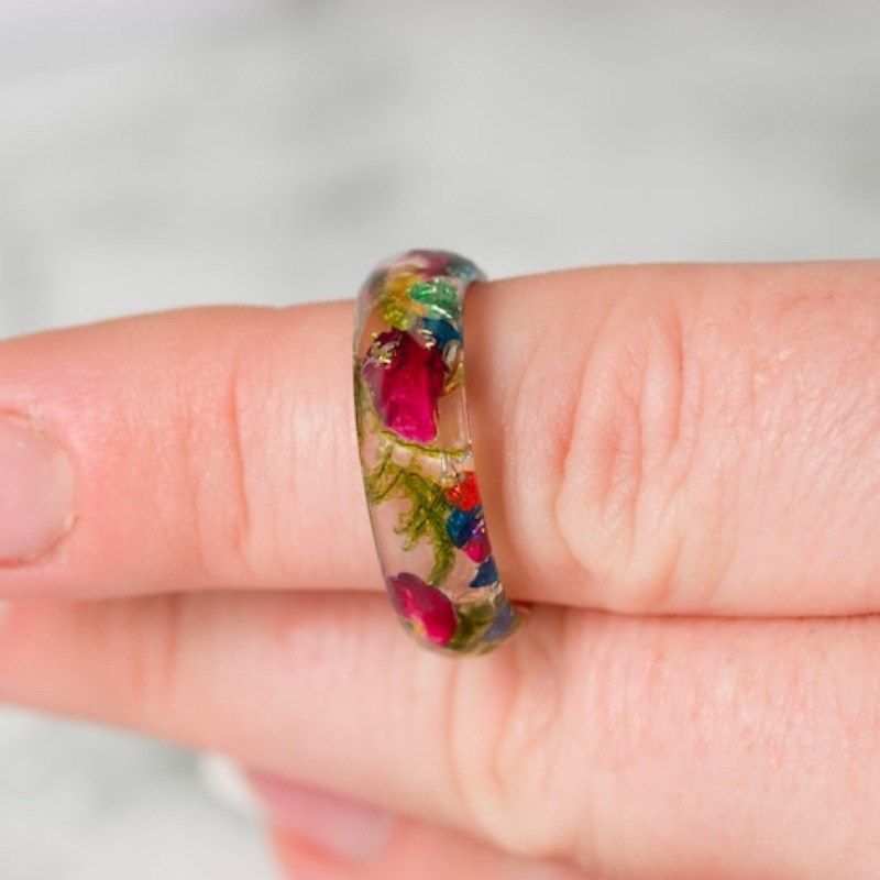 外贸炫彩树脂戒指 森系小清新手工海蓝色金箔色精滴胶戒指,淘宝优惠券,粉丝福利购,淘宝优惠卷