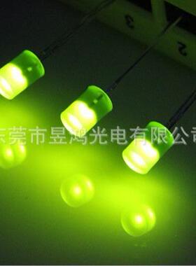 f55mm平头无边红发红绿发绿黄发黄光led灯珠发光二极管直销