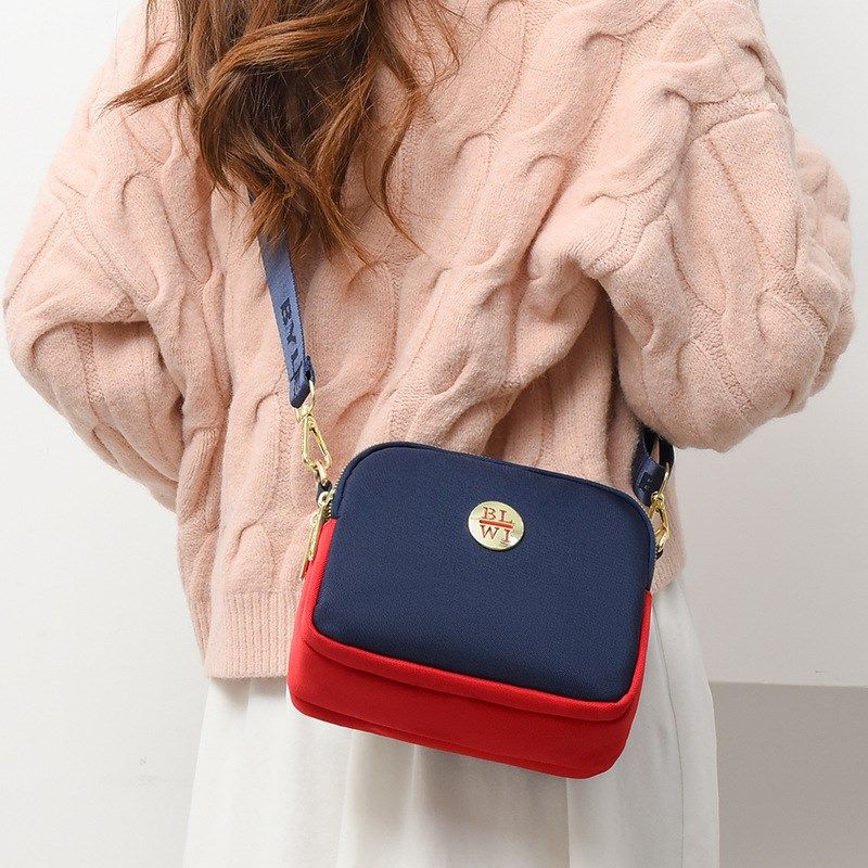 2024新款韩版斜挎包小包包女单肩包牛津布小方包手机包零钱包,淘宝优惠券,粉丝福利购,淘宝优惠卷