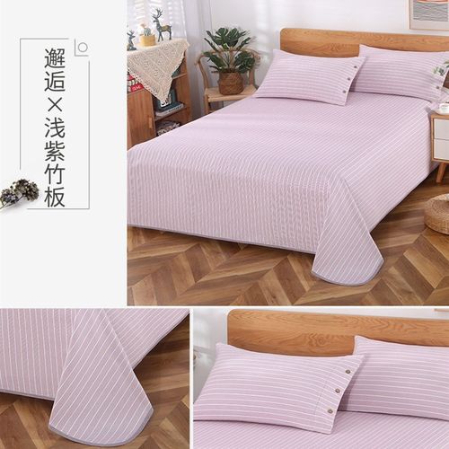 山东老粗布床单凉席三件套纯棉加厚加密亚麻布帆布夏季空调席学生 - 图1