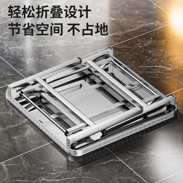 304加厚不锈钢折叠桌方桌家用户外餐桌食堂夜市桌学习写字便捷桌,淘宝优惠券,粉丝福利购,淘宝优惠卷