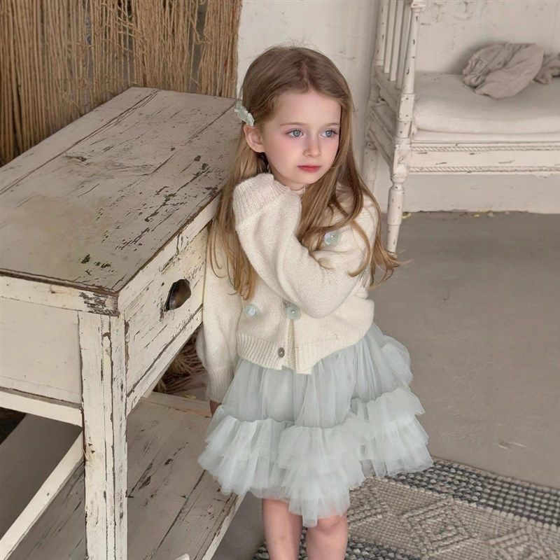 2025春夏新款童装韩版女童蓬蓬裙韩系儿童网纱裙子洋气休闲半身裙,淘宝优惠券,粉丝福利购,淘宝优惠卷