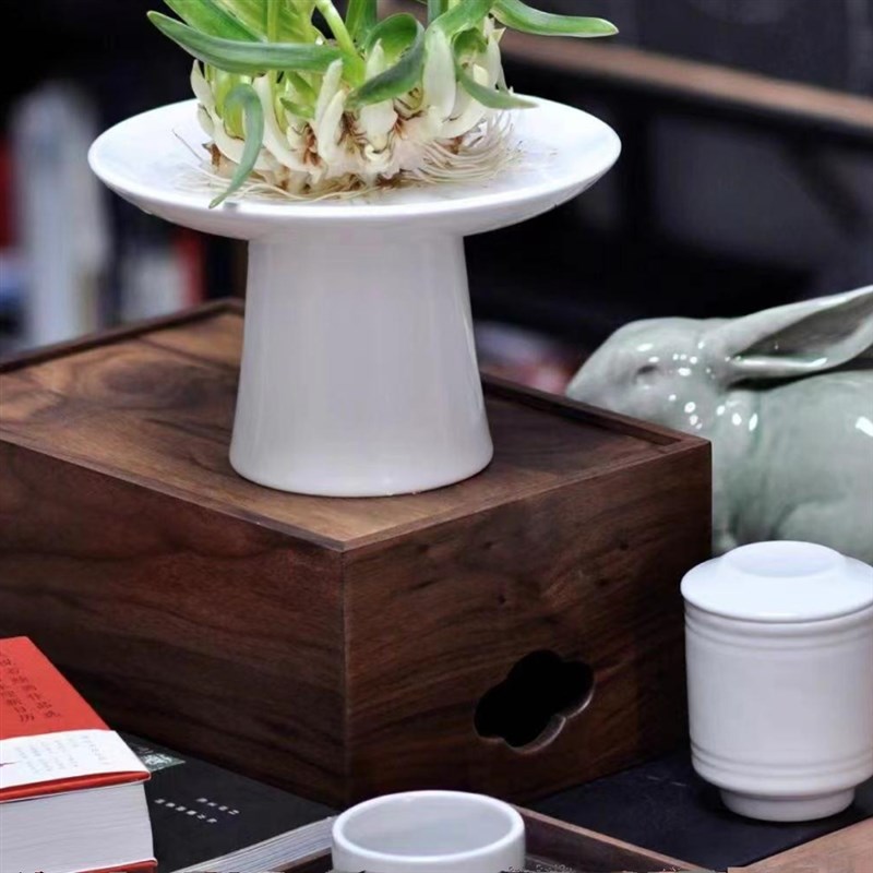 北美黑胡桃木实木茶几收纳盒首饰储物盒茶具杯子S置物盒收纳展示 - 图2