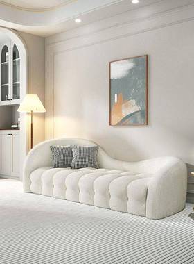 北欧不规则异形沙发小户型客厅休闲双人沙发网红服装店棉花糖沙发