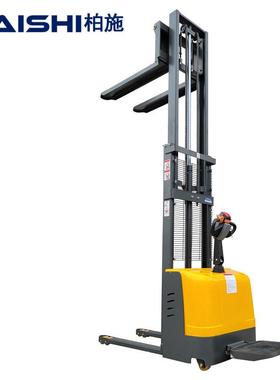 上海柏施全电动叉车1吨步行式堆高车电瓶堆垛机2T电动液压车