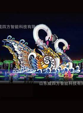 2021新款室内外卡通动物造型花灯led炫彩灯光节节日互动场景布置