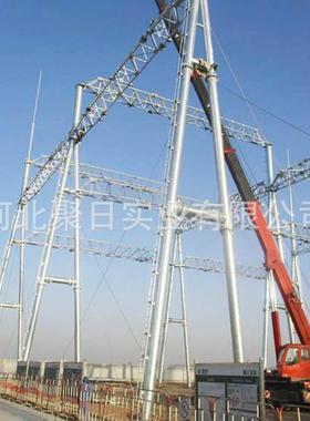 电力构架拉线高压线电力线塔双回路电力架构输电线路铁塔