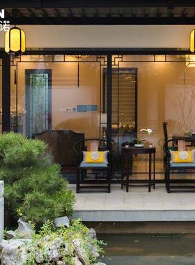 工厂现货供应新中式铸铝仿云石户外防水翔云灯笼吊灯别墅小区照明