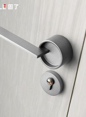 卧室门锁室内北欧静音实木门锁现代简约磁吸门锁黄古铜美式房门锁