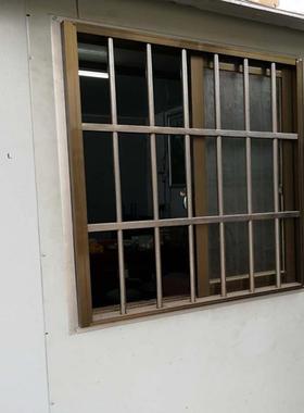 铝合金窗推拉窗防盗窗铝合金玻璃窗白色香槟色铝窗出租屋防盗门窗