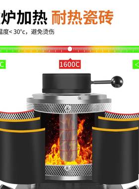 小型熔金炉首饰熔金炉电熔炉石墨坩埚家用耐高温熔铜炼金设备