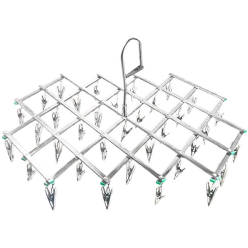 不锈钢袜架防风晾衣架毛巾夹折叠多夹子婴儿晒衣架内衣架晒袜衣架,淘宝优惠券,粉丝福利购,淘宝优惠卷