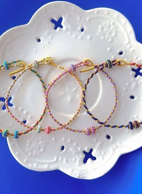 新款手绳五彩绳手链极细编织手绳成人学生儿童手链红绳礼物首饰