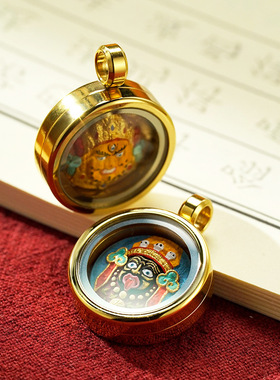 新非遗手绘立体小唐卡挂件五爷大