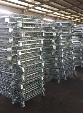 仓储笼金属网折叠储物笼仓储周转箱可移动笼铁笼框
