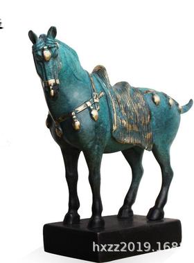 厂家供应马摆件铸铜三彩马摆件工艺礼品家居饰品商务馈赠唐三彩