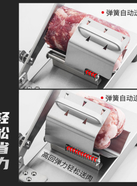 加厚304不锈钢切肉片机 家用切羊肉卷肥牛卷专用刀商用刨冻肉神器